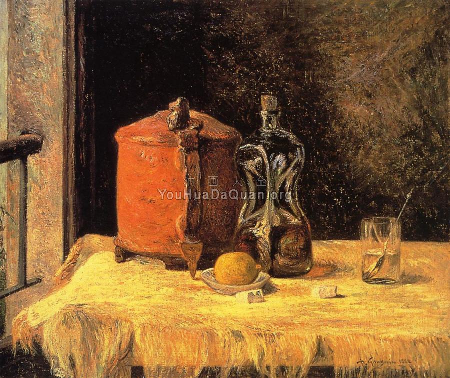 Still Life with Mig and Carafe - 保罗·高更
